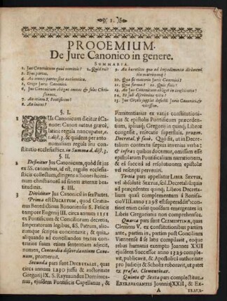Prooemium. De Iure Canonico in genere.