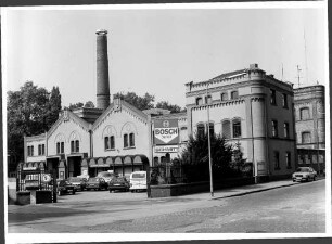 Ehem. Elektrizitätswerk mit Schornstein; Frankfurt, Kuhwaldstraße 61