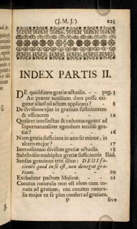 225-227, Index Partis II
