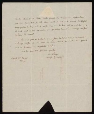 Brief von Wilhelm Grimm an Georg Friedrich Benecke
