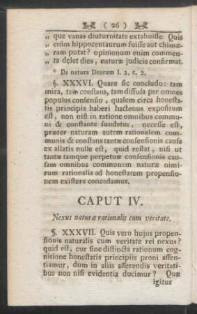 Caput IV. Nexus naturae rationalis cum veritate