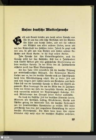 Unsere deutsche Muttersprache