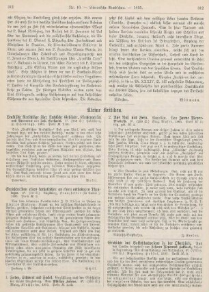 311-314 Kleine Kritiken