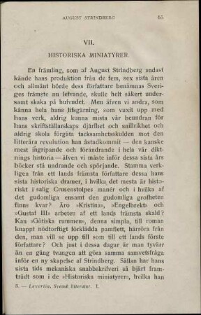 VII. Historiska Miniatyrer.