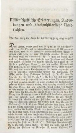 182-225 Wissenschaftliche Erörterungen, Andeutungen und kirchenhistorische Nachrichten