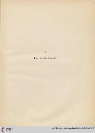 A. Die Cistercienser