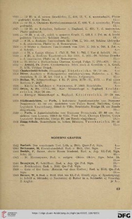 Moderne Graphik (Nr. 1342 - 1486)