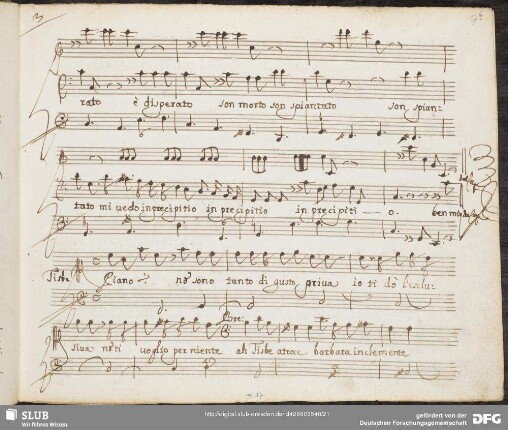 Recitativo: Piano non sono tanto di gusto priva