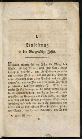 1-6, I. Einleitung in die Bergpredigt Jesus.