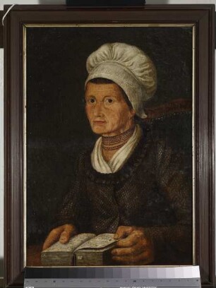 Bildnis einer älteren Frau mit Haube