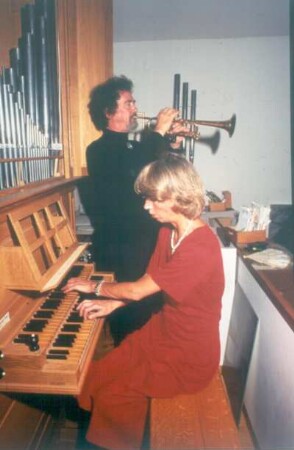 Bad Säckingen. Das Duo Krüger-Tarr (Orgel) und Tarr (Trompete)
