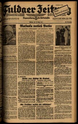 Ausgabe vom Montag, den 31. März 1941.