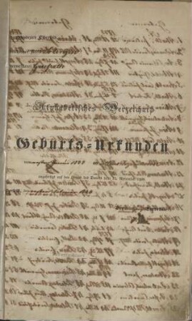 Dezennaltabellen 1833 - 1842 Geburten, Heiraten und Sterbefälle Gräfrath