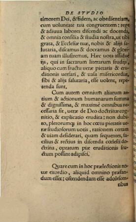 De Stvdio Theologiae Recte Inchoando