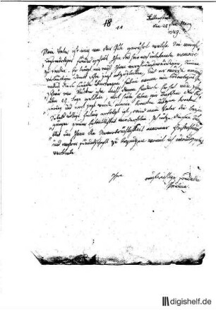 11: Brief von Pauline Prinzessin von ; verh. Fürstin zur Lippe an Johann Wilhelm Ludwig Gleim