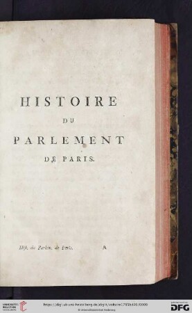 Histoire du Parlement de Paris
