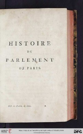 Histoire du Parlement de Paris