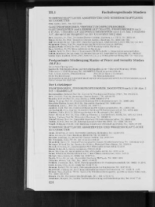 Postgradualer Studiengang Master of Peace and Security Studies (M.P.S.)