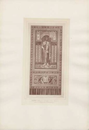 Wandgemälde von Ludwig I. der Bärtige, Landgraf von Thüringen, zwischen der I. und II. Bogenstellung im großen Wartburgsaal
