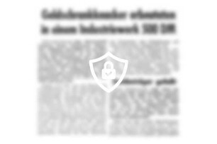 Geldschrankknacker erbeuteten in einem Industriewerk 500 DM