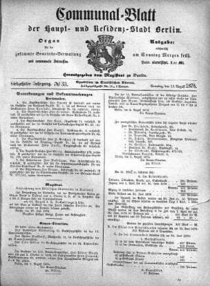 1876,33: No. 33, 13. August 1876