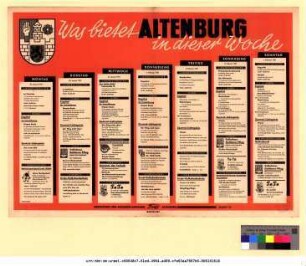 Originaltitel: Was bietet Altenburg in dieser Woche 29. Januar bis 4. Februar 1951