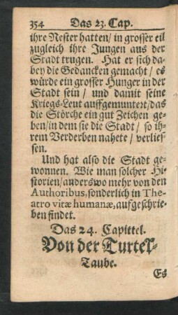 Das 24. Capittel. Von der TurtelTaube.