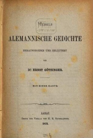 Hebels Alemannische Gedichte