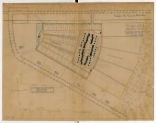 Reihenhäuser einer Heimstättensiedlung Monatskonkurrenz November 1920: Lageplan 1:1000