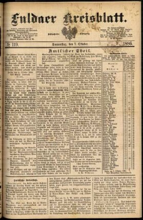 Ausgabe vom Donnerstag, den 07. Oktober 1886.
