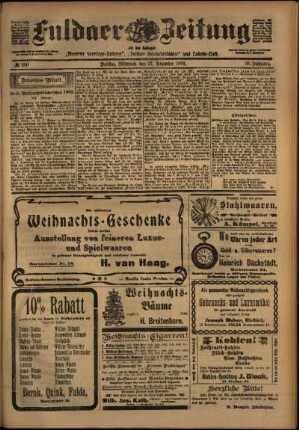 Zweite Ausgabe vom Mittwoch, den 17. Dezember 1902.