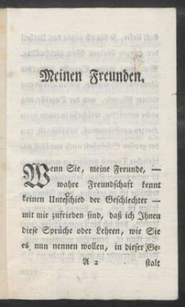 Meinen Freunden