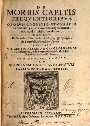 De morbis Capitis frequentioribus
