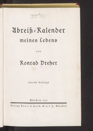 Abreiß-Kalender meines Lebens
