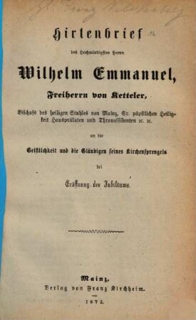 Hirtenbrief ..., 16