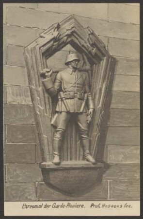 Ansichtskarte Ehrenmal der Garde-Pioniere, Gardepionierplatz