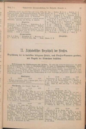 Adolfsplatz. Adolfstraße. [Alsenstraße. Alte Reihe. Annenstraße. Bäckergang. Bahnhofstraße. Bartelsallee. Bergstraße. Beselerallee. Bierträgergang. Bismarckallee. Blocksberg. Boninstraße. Breiter Weg. Brückensteig. Brunswieker Straße. Brunswieker Weg. Budengang. Burgstraße.]