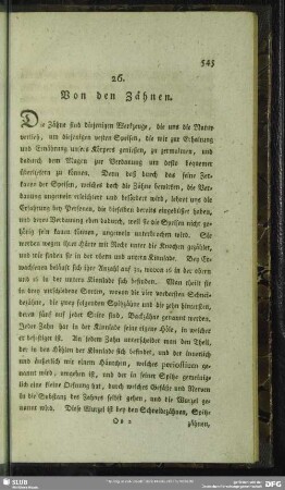 26. Von den Zähnen