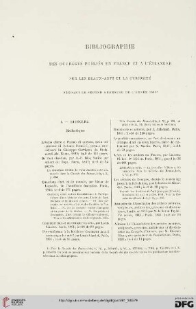 Bibliographie des ouvrages publiés en France et à l'étranger sur les Beaux-arts et la curiosité pendant le second semestre de l'année 1861
