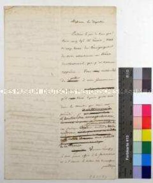 Handschriftliches Manuskript des französischen Königs Louis Philippe I. für eine Rede vor der Abgeordnetenkammer (in französischer Sprache)