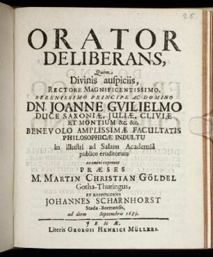 Orator Deliberans