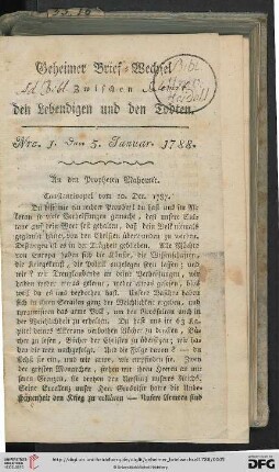 [Nro. 1-2] (Januar 1788)