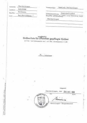 Gemeindefriedhof Oberderdingen