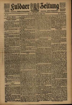 Erste Ausgabe vom Dienstag, den 06. Juli 1909.