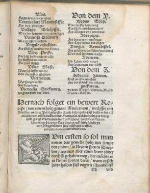 Hernach folget ein bewert Recept/ von einem holtz genant Guaicanum ...