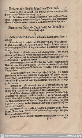 Wie man das Ionische Capitael der Römischen Art auffreissen soll.