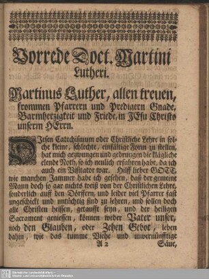 Vorrede Doct. Martini Lutheri