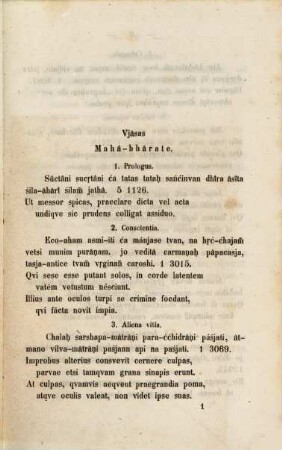 Gnomae indicae : selectae latinis versibus redditae ; [sanskrit-lateinisch]