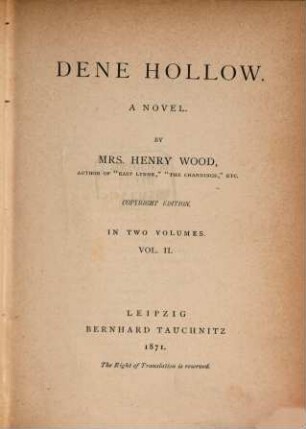 Dene Hollow : a novel. 2