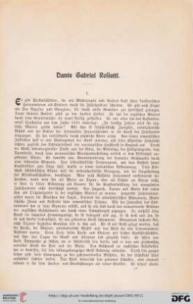 Dante Gabriel Rossetti